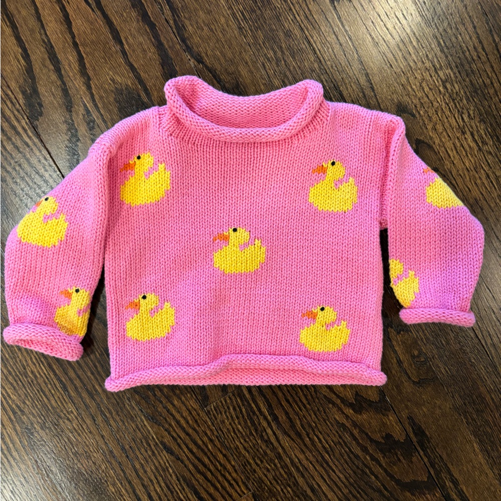 Claver Children’s knit Yellow Duck sweater